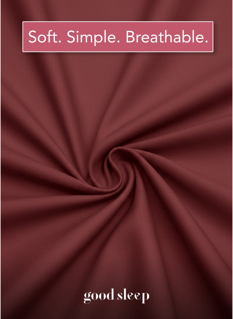 نوم جيد **طقم لحاف فاخر ثنائي اللون (6 قطع) – عنابي مخملي & وردي خدّي | مقاس كينج 220×240 سم | مايكروفايبر فائق النعومة، مقاوم للتجعد | إغلاق بسحّاب مخفي | صنع في دبي | 1 غطاء لحاف + 1 ملاءة مطاطية + 4 أغطية وسائد** - Image 5